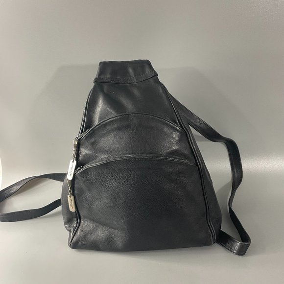 Unique La Bagagerie Paris Black Leather Backpack main image 10